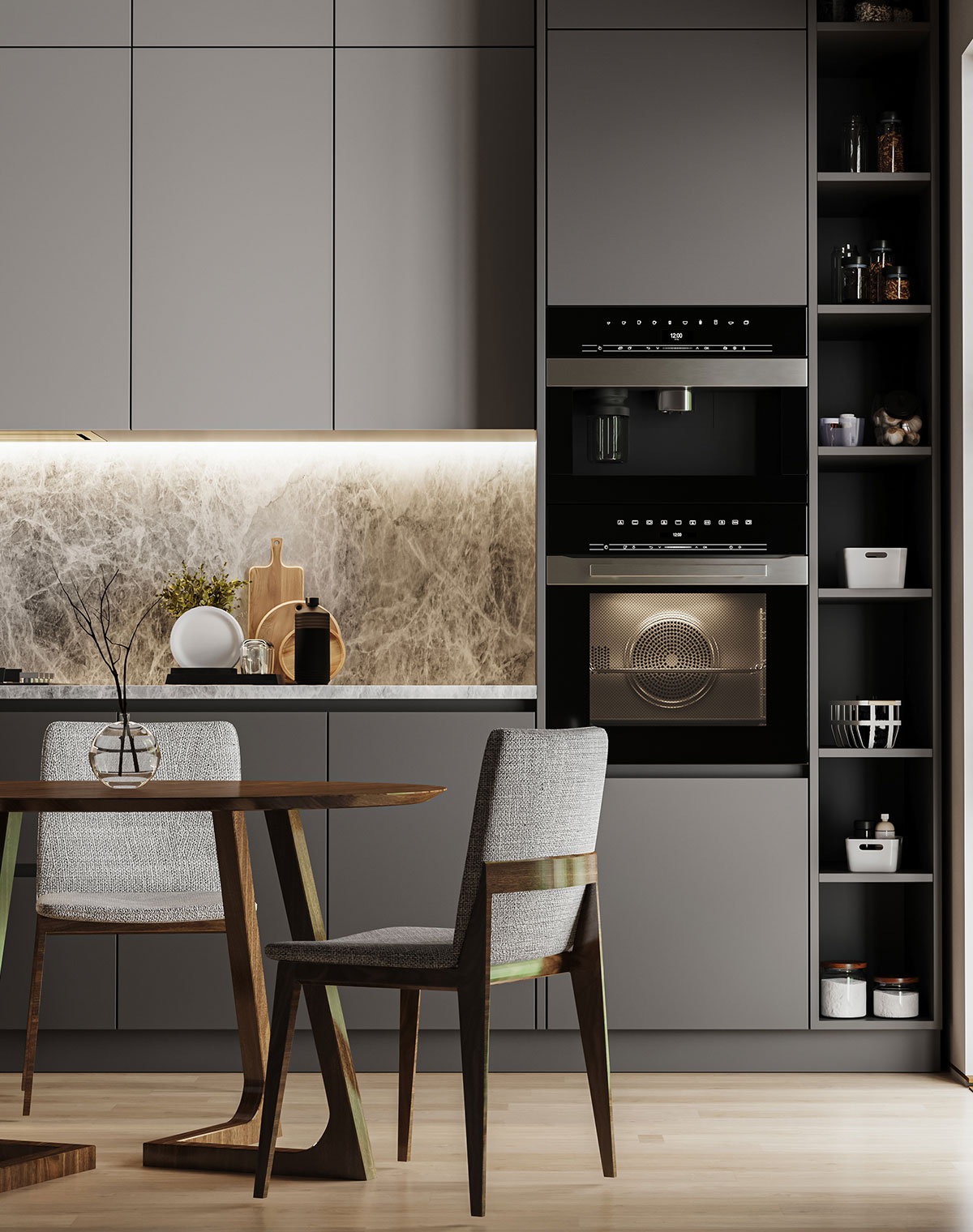 Example of custom cabinetry work